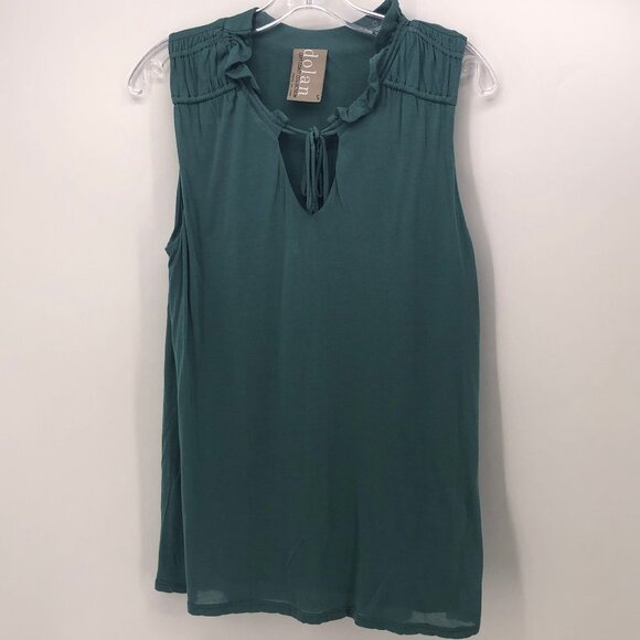 Dolan Left Coast Sleeveless Green Blouse Small S - Picture 1 of 6